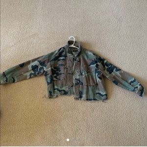 Topshop women’s camouflage jacket, size 8-10